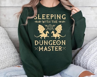 DND Shirt Funny, Sleeping with the DUNGEON MASTER, Dnd T-shirt, Dm Hoodie, Dnd Gift, Dungeons Sweatshirt, Dragons Shirt, dnd gifts