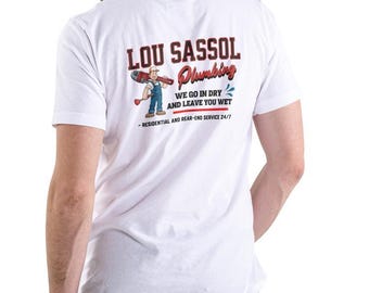 Lou Sassol Plumbing Funny Plumber T-Shirt, Plumbing Humor Hoodie, Tradesman Work Tee, Plumber Sweatshirt Gift For Men