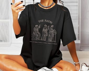 Poet The Fates T-shirt, Moirai Greek Goddess Greek Mythology Sweatshirt, Dark Academia Clothing Literature Hoodie, Ancient Greece Artsy