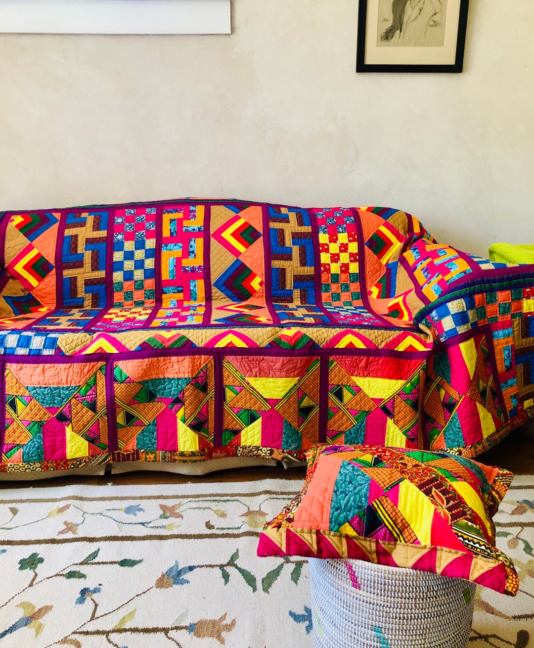 Purrfect Patchwork Quilted Blanket NCU0TH1524