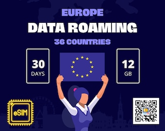 Europa eSIM - 12 GB - 30 dagen