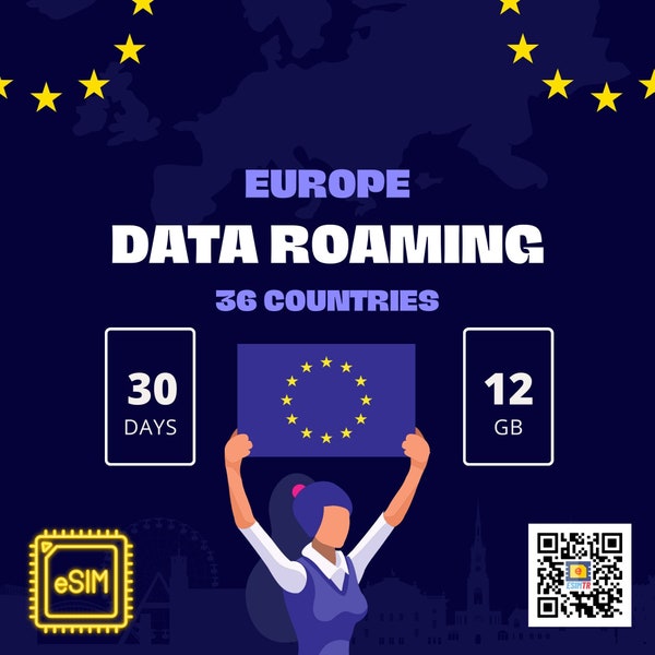 Europe eSIM - 12 Go - 30 jours