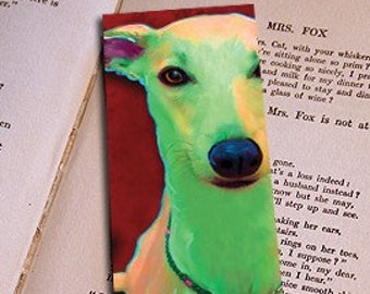 Whippet Dog Bookmark / Gift For Dog Mom / Stocking stuffer