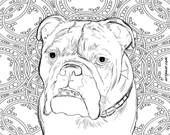 Custom Coloring Book Page Of Your Pet / Custom pet Portrait