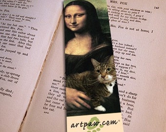 Tabby Cat and Mona Lisa Bookmark