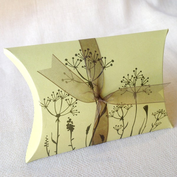 Letterpress Pillow Box - Wild Dandelions