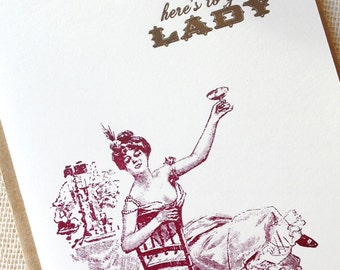 Letterpress Mothers Day Card - Lady