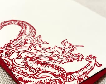 Dragon - Letterpressed Large Flat Card with Envelope