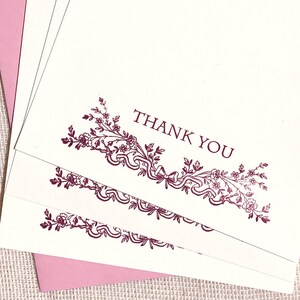 Large Thank You Cards - Letterpressed Flat Card Set  (4.25” x 5.50”)