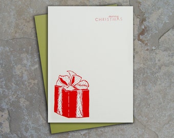 Present - Vintage Letterpressed Holiday Card