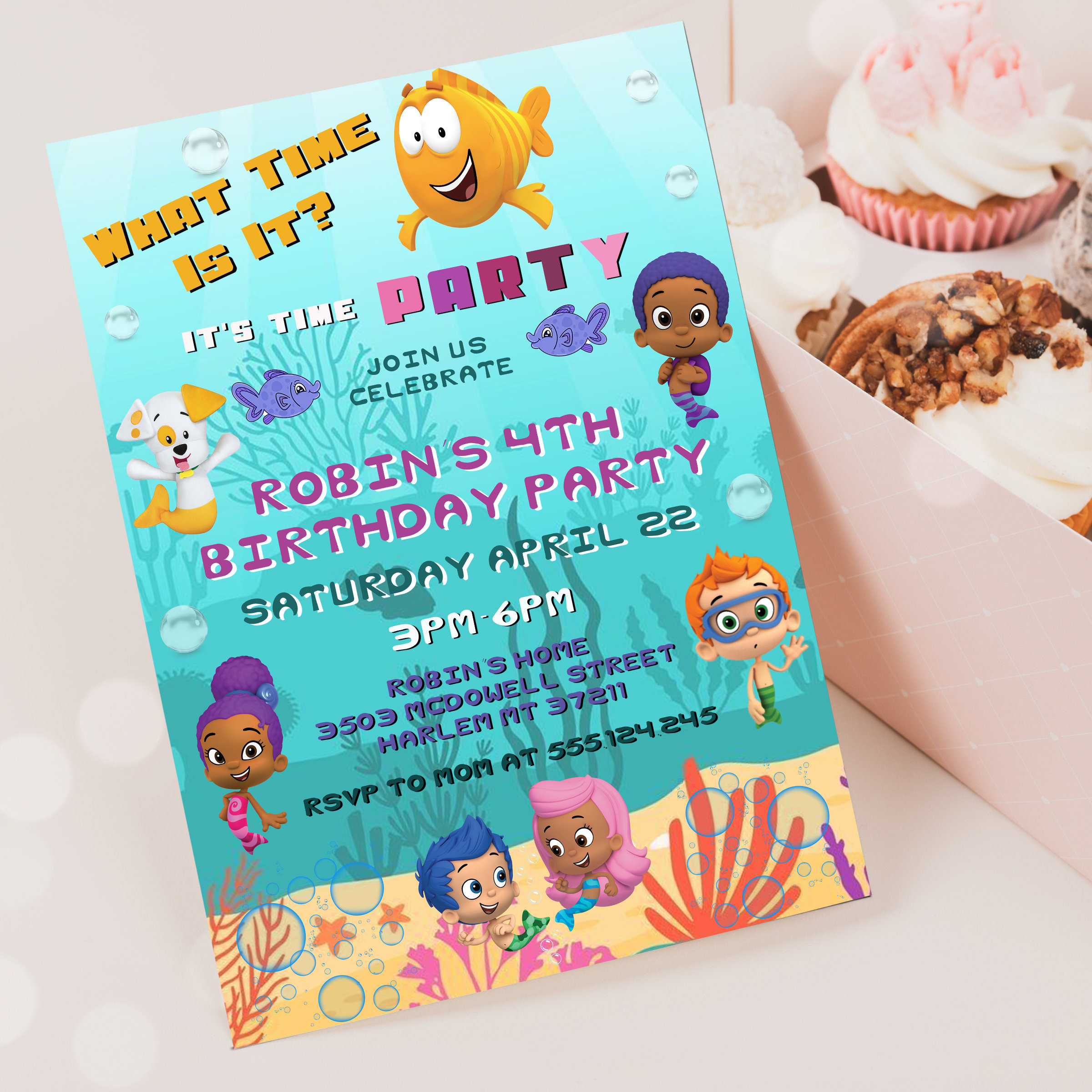 Bubble Guppies Birthday Invitations | Printable Bubble Guppies Party ...