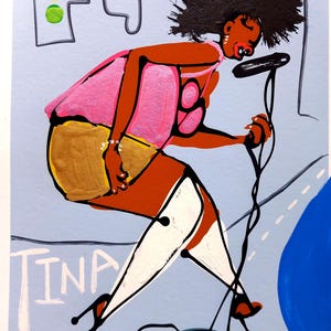 Tina Turner poster retro wall art vintage Blues art poster Motown Art African American Art Jazz poster