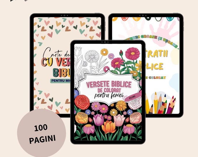 Set 3 în 1 – toate cele 3 cărți în format PDF, printabile, pentru mamă și copil – 100 de pagini