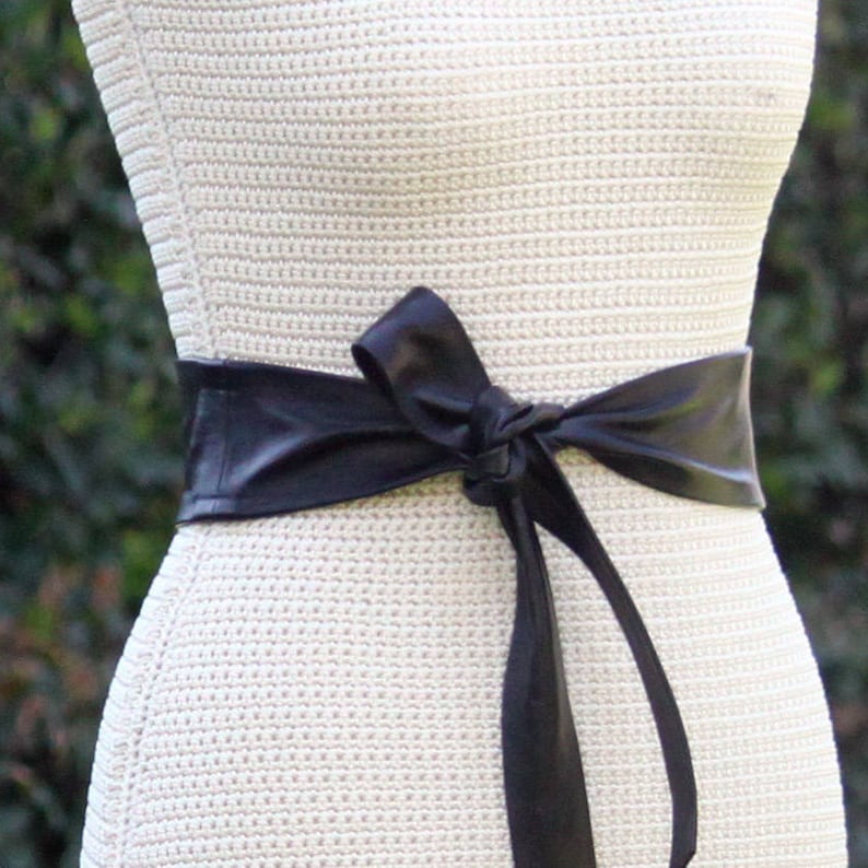 Leather Simple Sash Wrap Belt XS S M L XL 3 Inch Wide Etsy