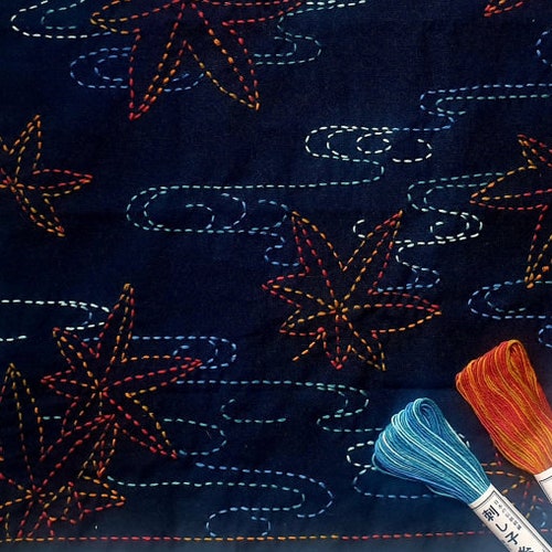 Japanese Sashiko Embroidery Sampler Kit Rabbit usagi Etsy