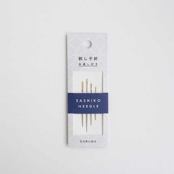 Japanese 'Daruma' Sashiko Needles, Pack of 4 with Threader (UK Seller)