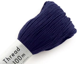 Japanese Sashiko Thread 103 INDIGO, 100m Skein, UK Seller