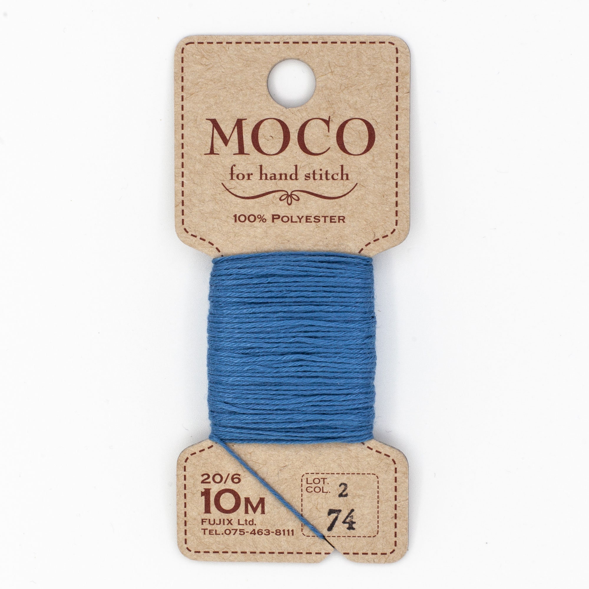 Fujix 'MOCO' Japanese Sashiko Embroidery Thread 74 Denim Blue UK