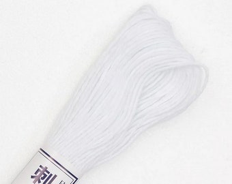 Japanese Sashiko Thread 01 WHITE 20m