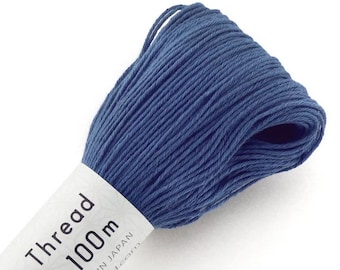 Japanese Sashiko Thread 109 DENIM BLUE, 100m Skein, UK Seller