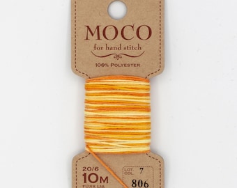 Fujix 'MOCO' Japanese Variegated Sashiko Embroidery Thread 806 Goldfish UK SELLER