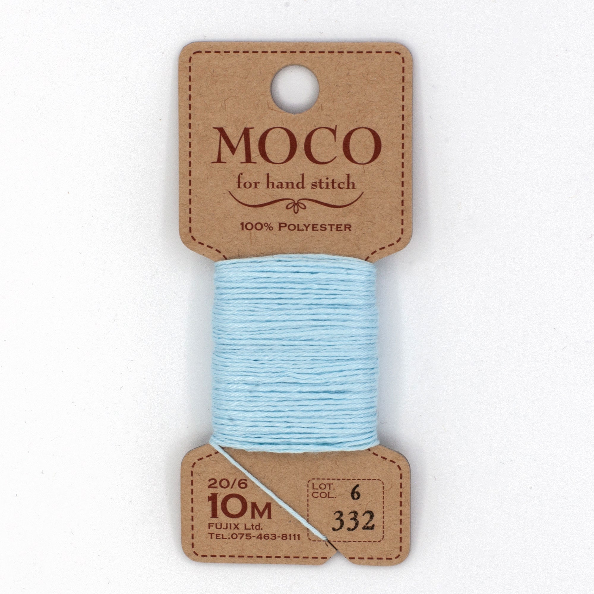 Fujix 'MOCO' Japanese Sashiko Embroidery Thread 332 Baby Blue UK