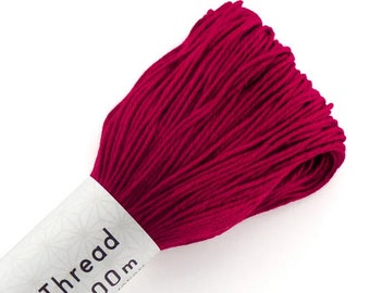 Japanese Sashiko Thread 104 CRIMSON, 100m Skein, UK Seller