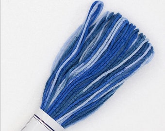 Japanese Sashiko Thread 52 VARIEGATED BOKASHI BLUES, 20m