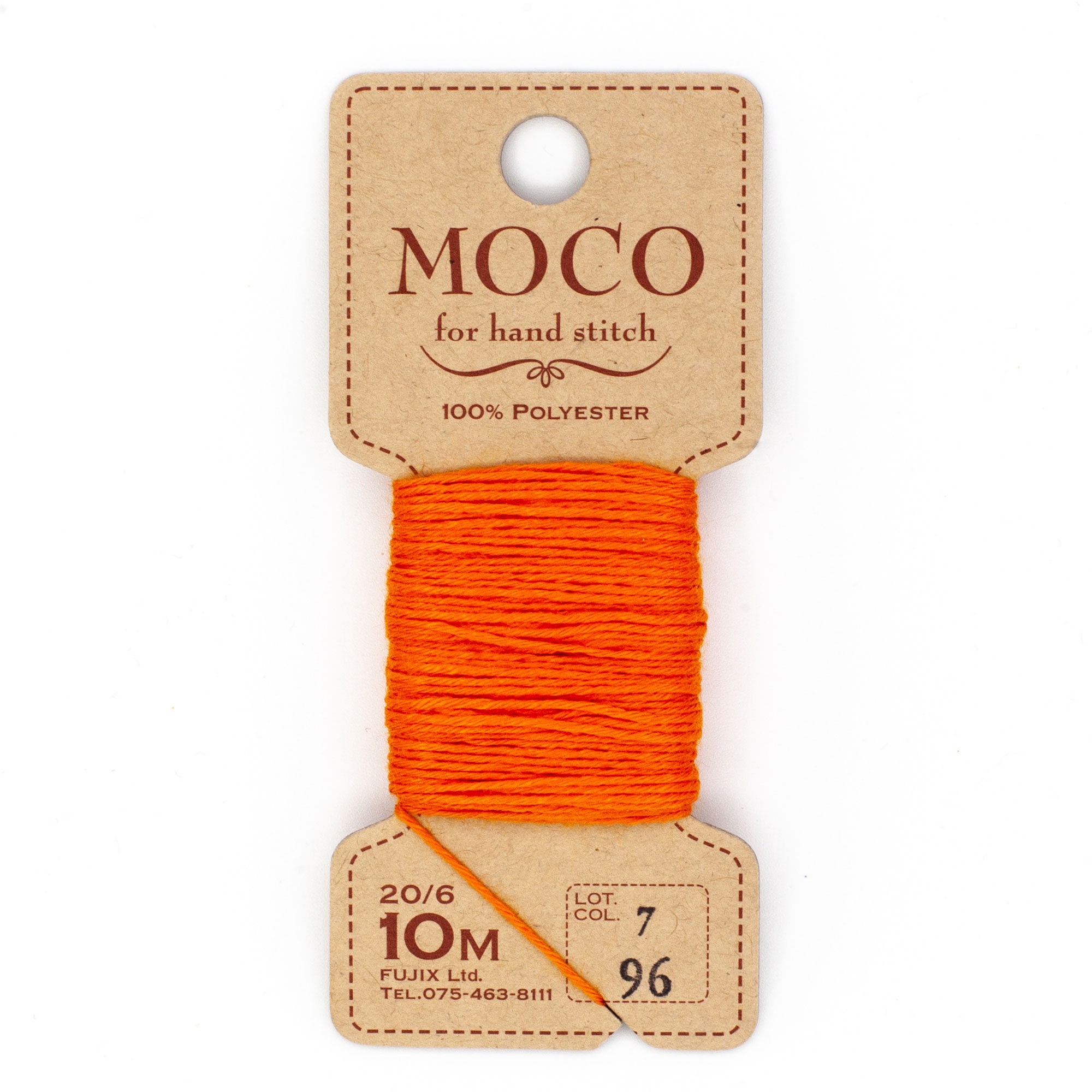 mokoページ Fujix 'MOCO' Japanese Sashiko Embroidery Thread 96 Bright Orange