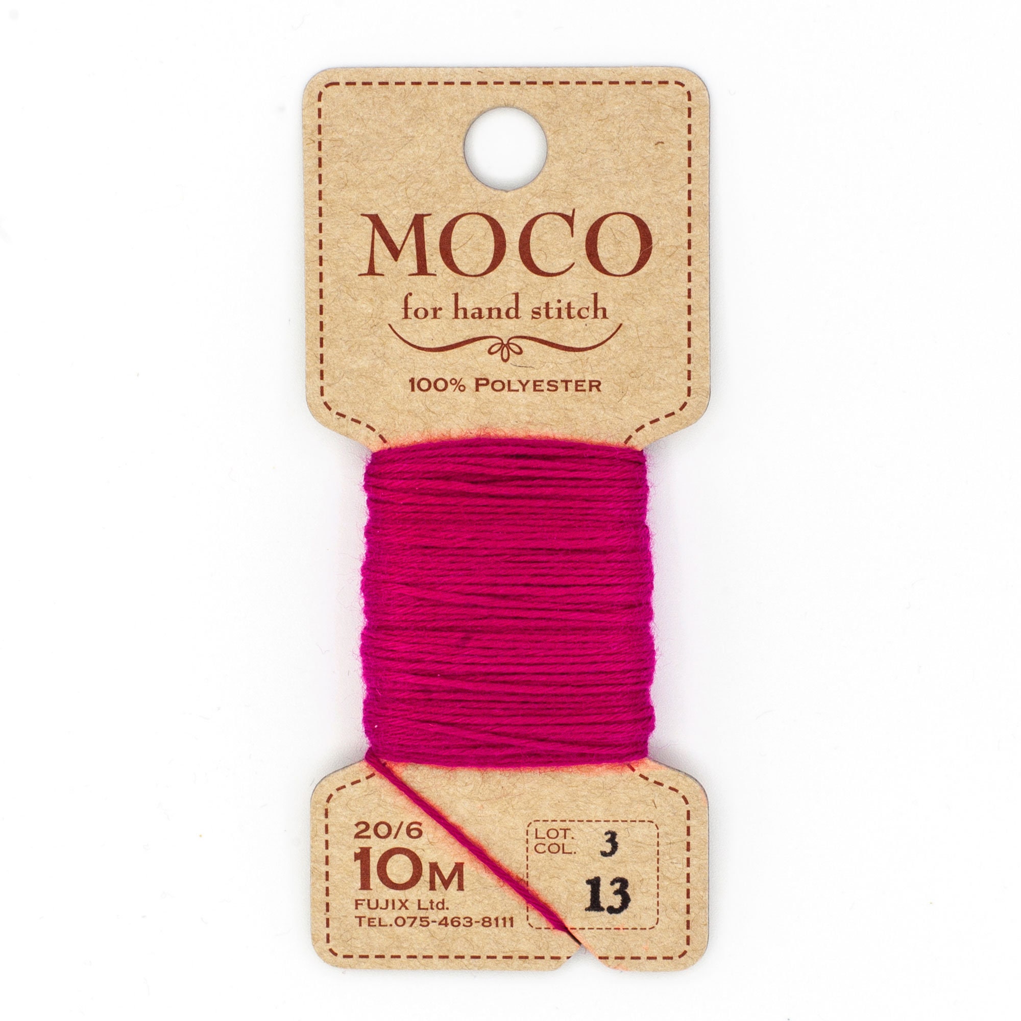 Fujix 'MOCO' Japanese Sashiko Embroidery Thread 13 Cerise UK