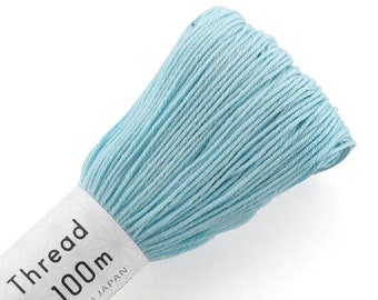 Japanese Sashiko Thread 108 BABY BLUE, 100m Skein, UK Seller