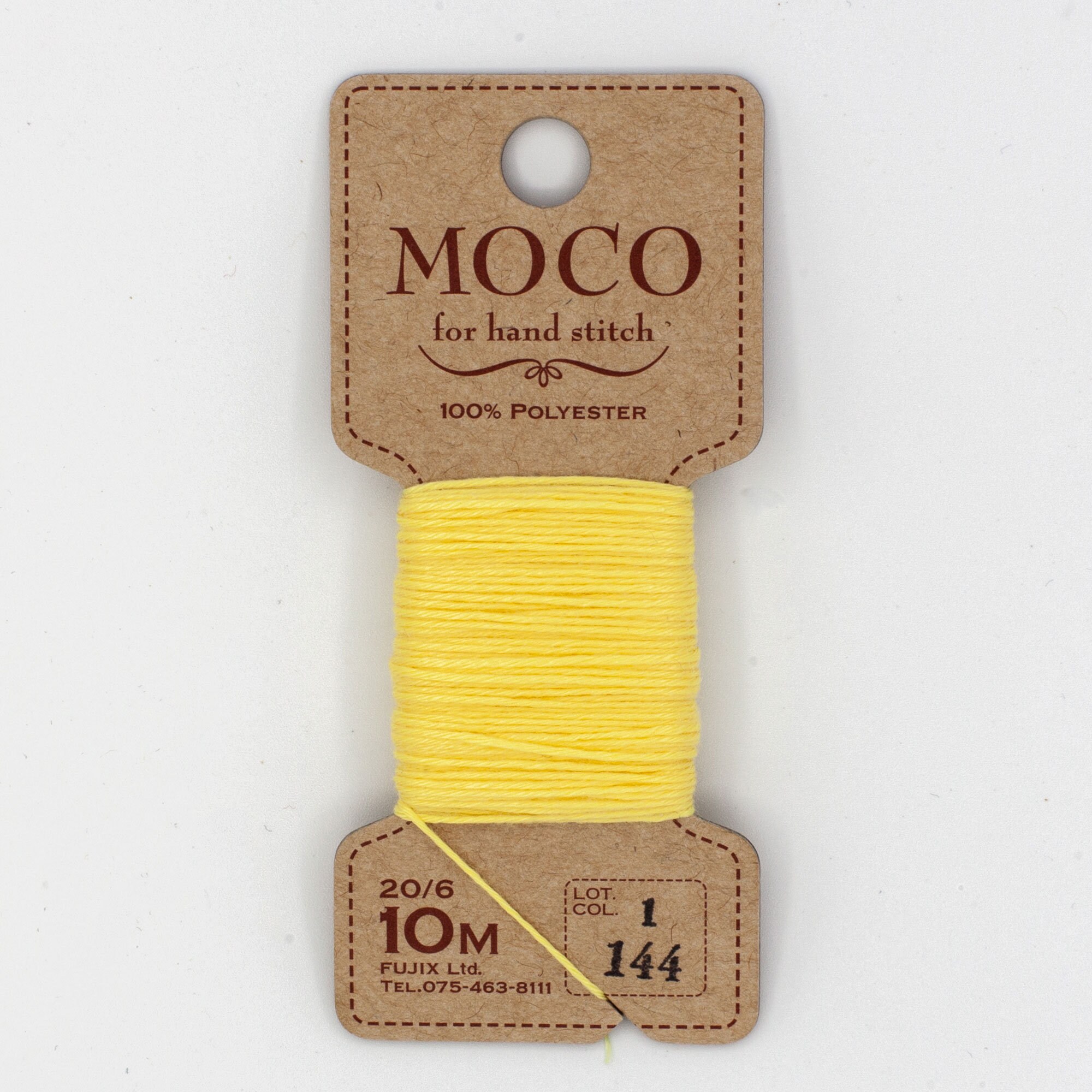 Fujix 'MOCO' Japanese Sashiko Embroidery Thread 144 Pale Lemon UK