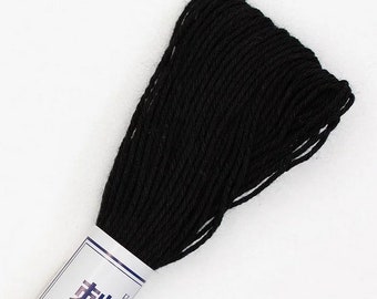 Japanese Sashiko Thread 20 BLACK, 20m