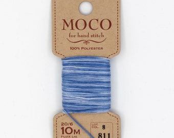 Fujix 'MOCO' Japanese Variegated Sashiko Embroidery Thread 811 Blues UK SELLER