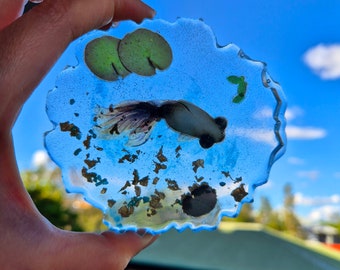 Handmade Resin Koi Pond with Irregular Edges