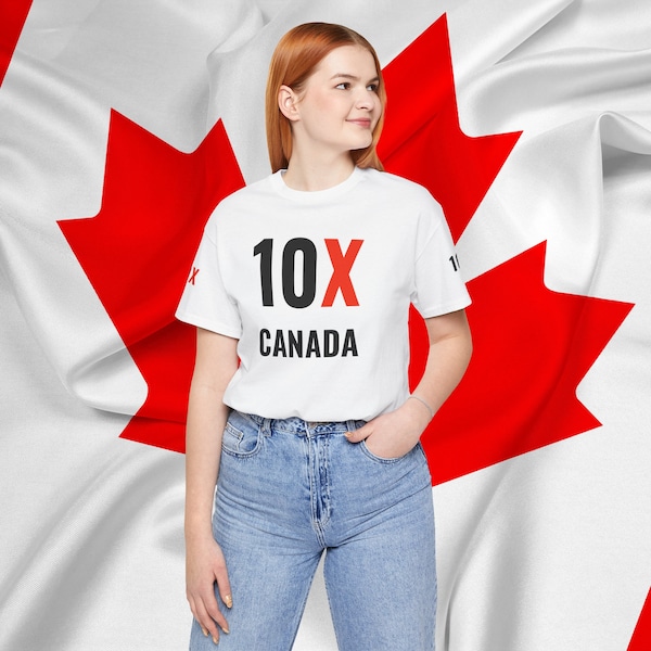 10X Canada T-shirt | Unleash Your Potential, Make a Bold Statement! | Unisex Light Colors Jersey Short Sleeve Tee | Join the 10X community