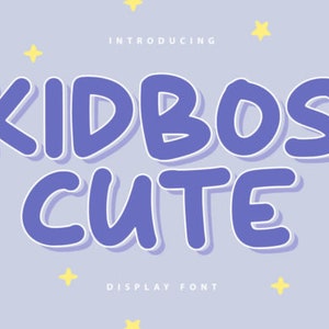 Kidbos Cute Font, Script Beautiful Font, Cricut Fonts, Casual Font, Modern Font, Fonts for Crafts, Cursive Font, Monoline Font, Retro Font