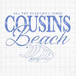 Cousins Beach Comfort Color Png, Vintage Beach Png, Trendy Coastal Png, East Coast Beach Png, Summer Vibes Png