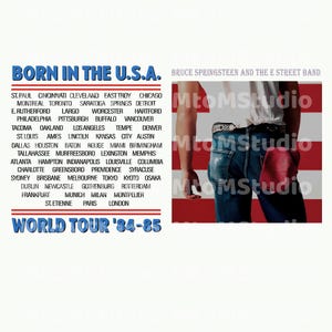 Bruce Springsteen Svg, Born In The USA Digital Png, The Land of Hope, Concert Tour 2025, Unisex Png