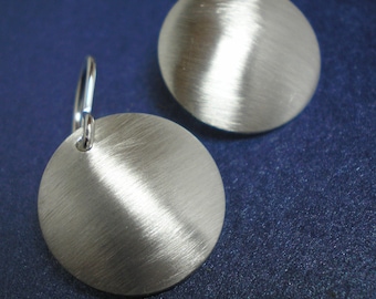 Sterling Silver Domes - Brushed Finish - Earrings - Argentium Sterling Silver xterm