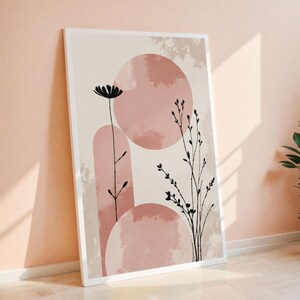 Minimalist Boho Botanical Wall Art Print - Digital Download