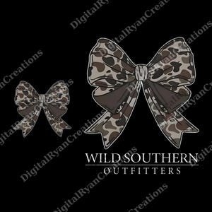 Camo Bow png, Camo Coquette Bow png, Hunting svg file, Old School Camo png, Women&#39;s Camouflage Bow svg file, Bow png