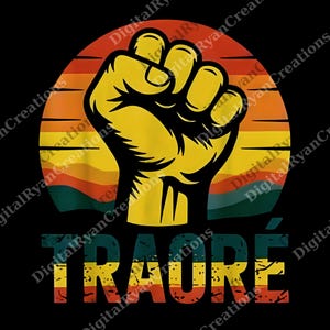 Burkina Faso Traore Digital, African Revolution Fist png, Thomas Sankara Tribute png, Ibrahim Traore Africa Pride, Freedom Power