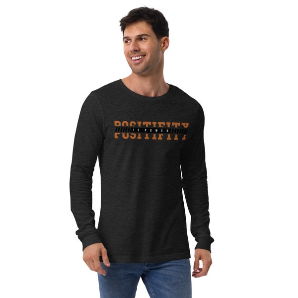 Long Sleeve tee ,positifty is power , long, sleeve, elegant long sleeve tee, long shirt