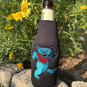 Dancing Bear Bottle Cozies - Insulated Beer Cooler - Grateful Dead