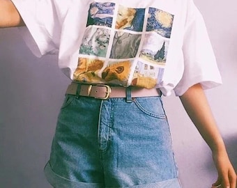 Vincent Van Gogh Shirt Womens & Mens , Van Gogh Tshirt Women , Van Gogh Art Tee, Grunge Aesthetic Clothing , Scream T Shirt , Art Lover Gift