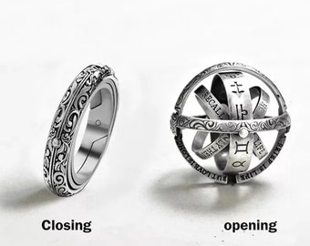 Vintage Astronomical Ball Rings For Women and Men Creative Complex Rotating Cosmic Finger Ring Jewelry jz516