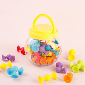 Suction Cup Toy ,36pcs Set Montessori Silicone Toy，Colorful Suction Cup Toy ,Infant early education toys，Newborn Remembrance Gifts