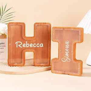 Alcancía personalizada con nombre para niños, alcancía con letras iniciales del alfabeto, paquete de alcancías con letras 3D, alcancía con letras, alcancía, alcancía, decoración para habitación infantil