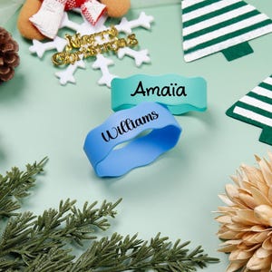 Custom Silicone Anti-Slip Cup Bands – Engraved Bottle Labels for Kids, Baby Bottle Label Water Bottle,Silicone tag.